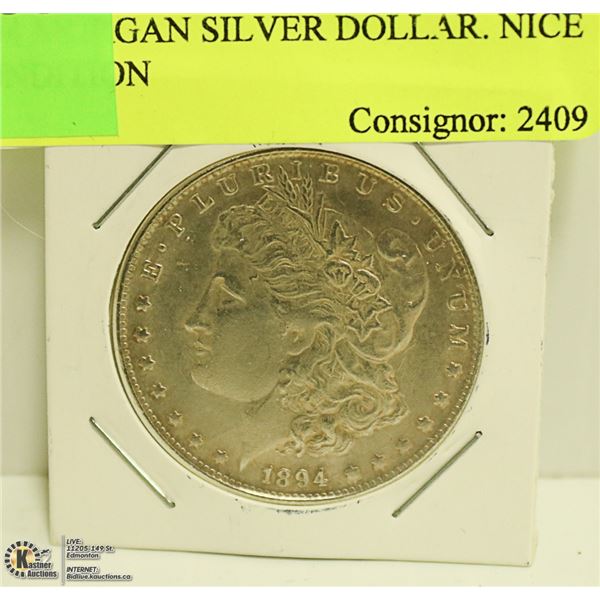 1894 MORGAN SILVER DOLLAR