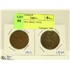Image 1 : 1919 & 1920 LARGE CENTS