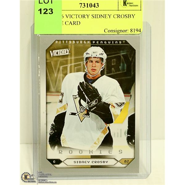 2005 - 06 VICTORY SIDNEY CROSBY ROOKIE CARD