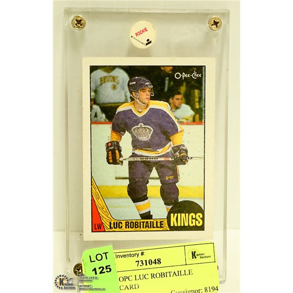 1987 - 88 OPC LUC ROBITAILLE ROOKIE CARD