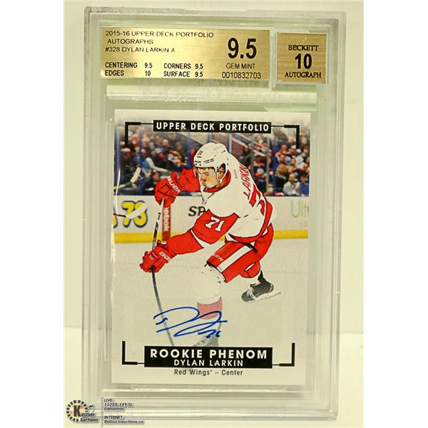 2015 - 16 UPPER DECK DYLAN LARKIN #328 ROOKIE