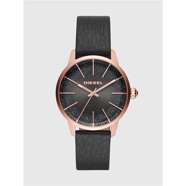 NEW DIESEL 38MM BLACK GLITTERED DIAL MSRP $215