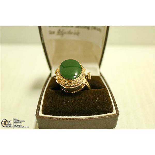 VINTAGE MECHANICAL RING WATCH,  WORKING