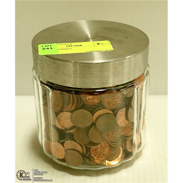 JAR OF PENNIES