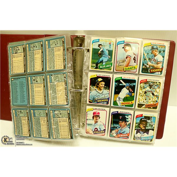 BINDER OF 1979-1980 OPC BASEBALL INCLUDES 1979