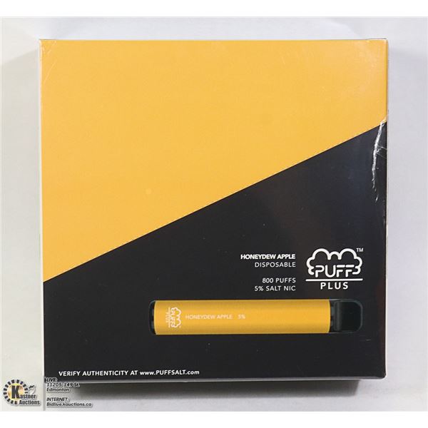 BOX WITH 10 PUFFS PLUS E-CIGARETTES ON CHOICE