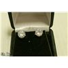 Image 1 : STERLING SILVER 2 CT CZ DIAMOND EARRINGS