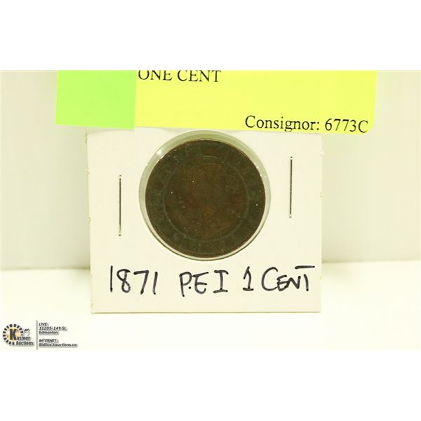 1871 PEI ONE CENT