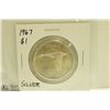 Image 1 : 1967 CANADIAN SILVER $1 DOLLAR COIN