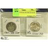 Image 1 : 1967, 1965 CANADIAN SILVER 50 CENT COINS