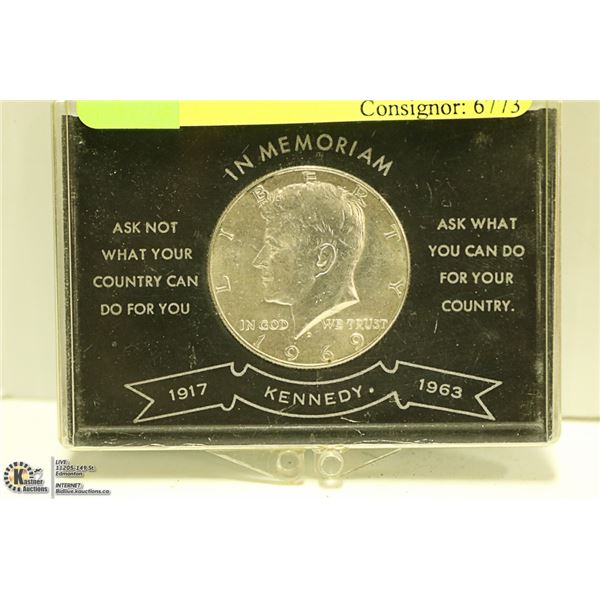 1917 -1963 IN MEMORY OF KENNEDY HALF DOLLAR