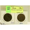 Image 1 : 1913 & 1914 ENGLISH LARGE CENTS