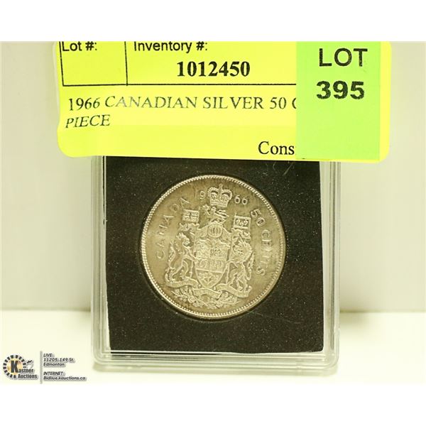 1966 CANADIAN SILVER 50 CENT PIECE