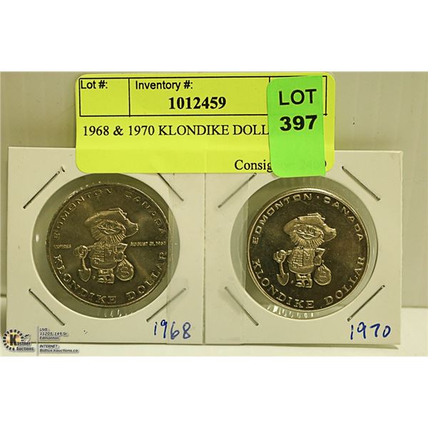 1968 & 1970 KLONDIKE DOLLARS