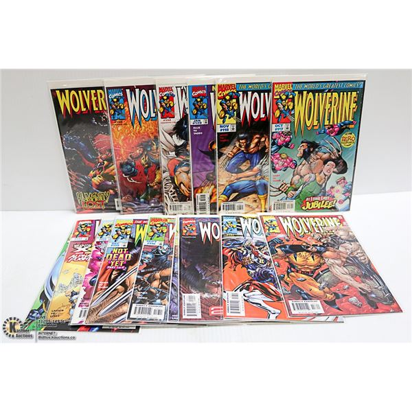 BOX WITH 15 WOLVERINE MARVEL COMICS