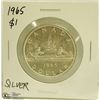 Image 1 : 1965 CANADIAN SILVER $1 DOLLAR COIN