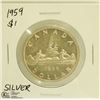 Image 1 : 1959 CANADIAN SILVER $1 DOLLAR COIN
