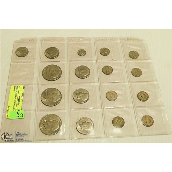 COLLECTION OF 17 VINTAGE USA COINS