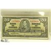 Image 1 : 1937 BANK OF CANADA $20 DOLLARS NOTE