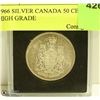 Image 1 : 1966 SILVER CANADA 50 CENT PIECE