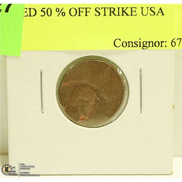 UNDATED 50 % OFF STRIKE USA PENNY