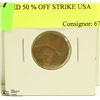 Image 1 : UNDATED 50 % OFF STRIKE USA PENNY