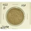 Image 1 : 1922 USA SILVER PEACE $1 DOLLAR COIN