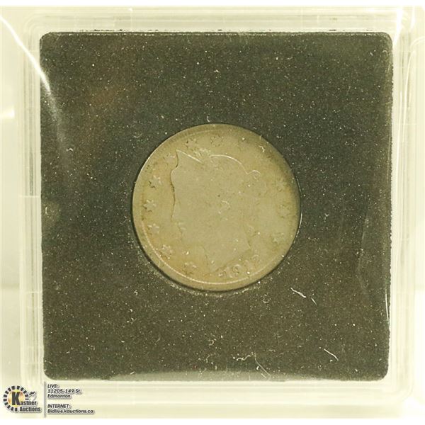 LOW MINTAGE 1912D USA LIBERTY HEAD 5 CENT