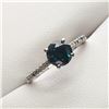 Image 2 : 1)  PLATINUM FANCY COLORED BLUE DIAMOND RING