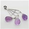 Image 1 : 15) 14 KARAT WHITE GOLD AMETHYST PENDANT
