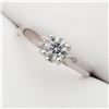 Image 3 : 50) 14 KARAT WHITE GOLD DIAMOND SOLITAIRE RING