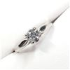 Image 4 : 50) 14 KARAT WHITE GOLD DIAMOND SOLITAIRE RING