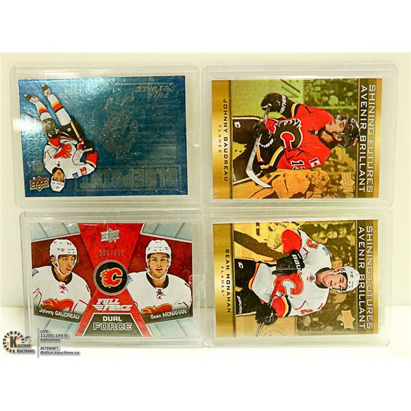 4 CALGARY FLAMES INSERT CARDS
