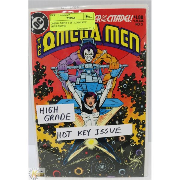 OMEGA MEN # 3 1ST LOBO KEY ISSUE MOVIE