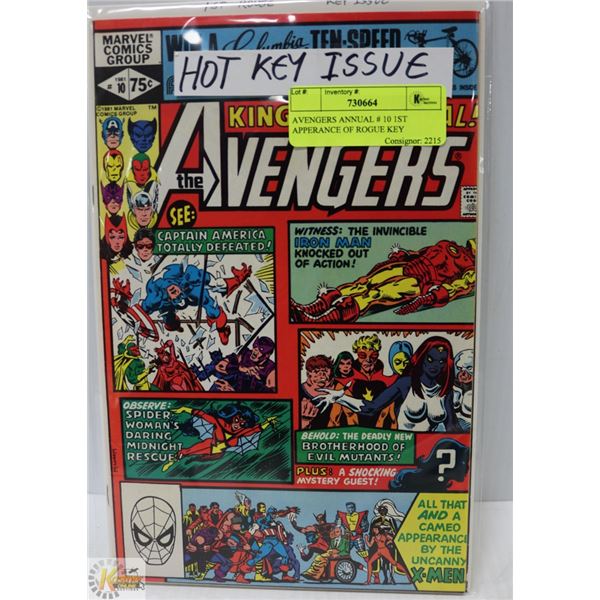 AVENGERS ANNUAL # 10 1ST APPERANCE OF ROGUE KEY