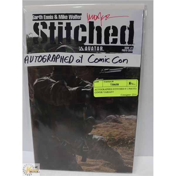 AUTOGRAPHED STITCHED # 1 PHOTO COVER VARIANT