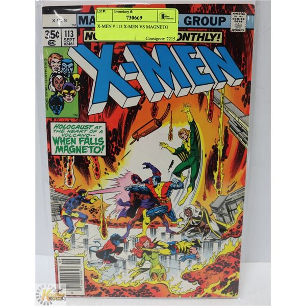 X-MEN # 113 X-MEN VS MAGNETO