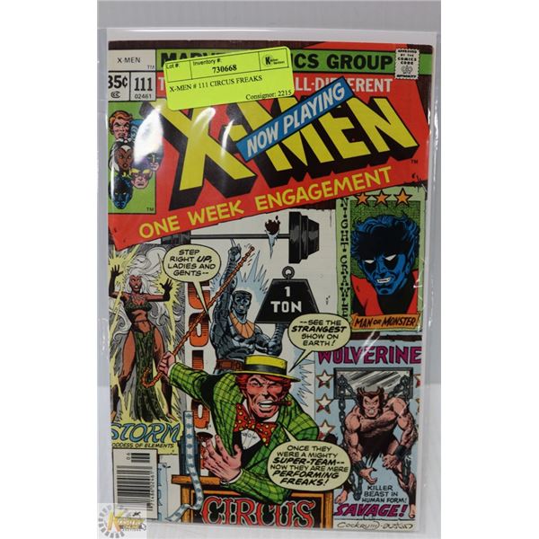 X-MEN # 111 CIRCUS FREAKS