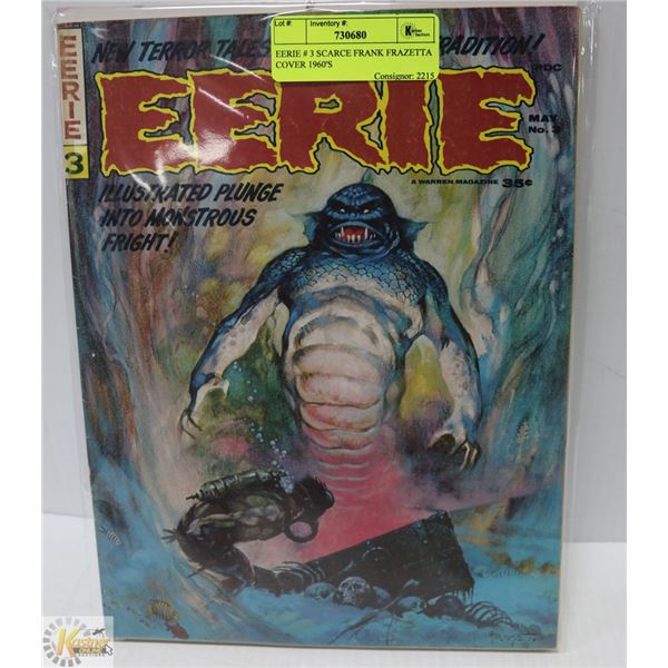 EERIE # 3 SCARCE FRANK FRAZETTA COVER 1960'S