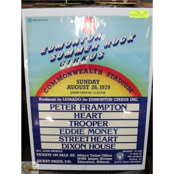 ORIGINAL MINT 1979 EDMONTON K97 ROCK CIRKUS POSTER