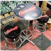 Image 1 : NFL BUDWEISER TALL TABLE WITH 2 SWIVEL STOOLS
