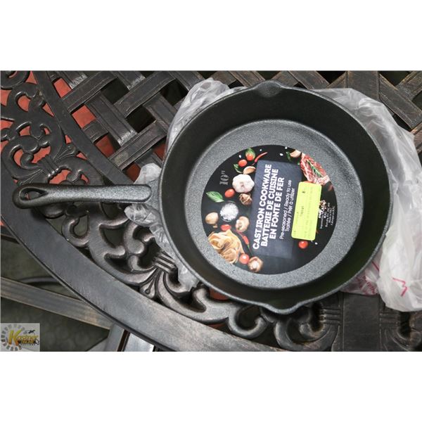 NEW 10" PRE-SEASONED CAST IRON FRYING PAN