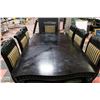 Image 5 : LOUIS THE XVI BLACK ROSE DINNING ROOM SET WITH 8