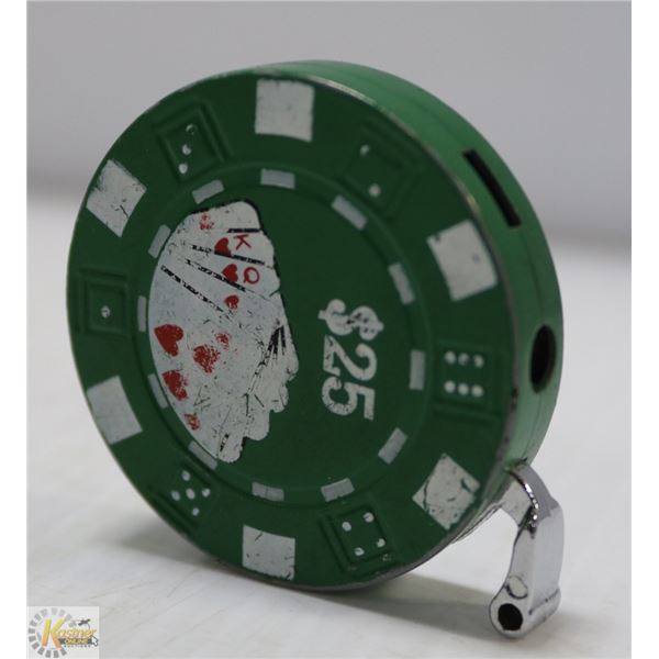 UNIQUE LIGHTER $25 POKER CHIP CASINO