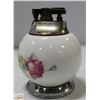 Image 1 : UNIQUE LIGHTER CERAMIC ROUND PAINTED FLOWERS