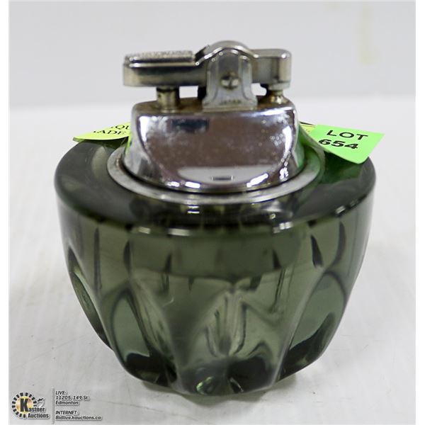 UNIQUE LIGHTER GLASS HAND MADE BASE JAPAN