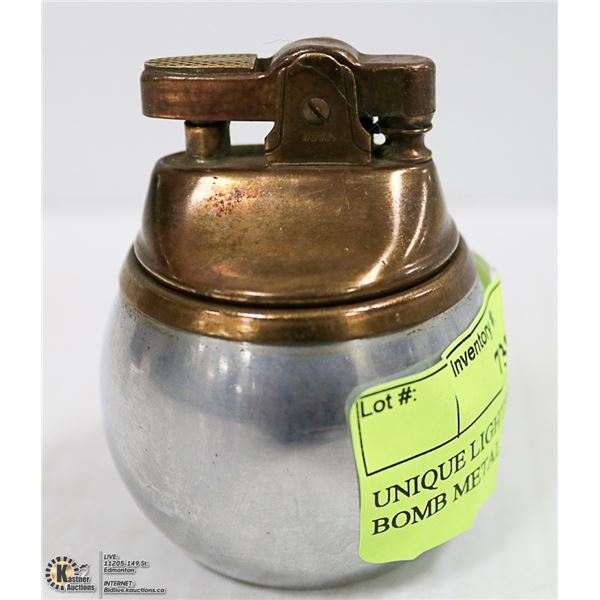 UNIQUE LIGHTER 1950'S ATOMIC BOMB METAL STYLE