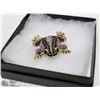 Image 1 : RHINESTONE FROG BROOCH