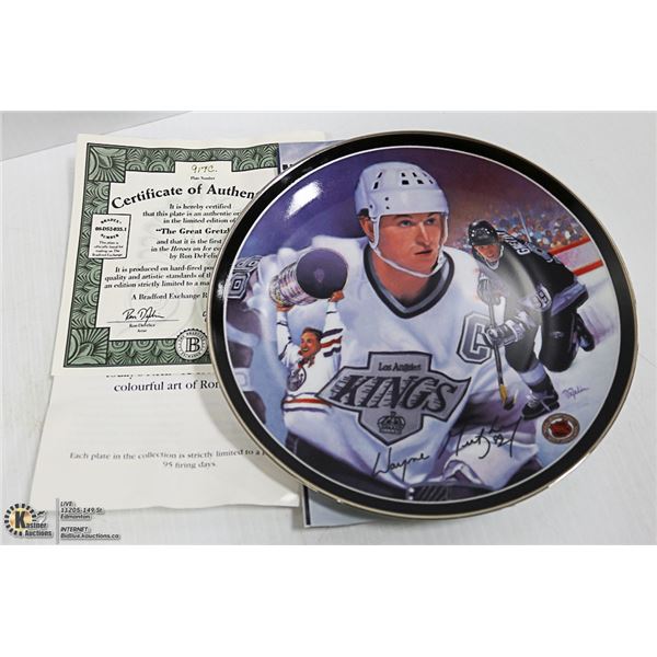 GRETZKY LA KINGS COLLECTORS PLATE.