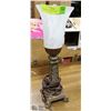 Image 1 : LAMP WITH GLASS SHADE 14" TALL